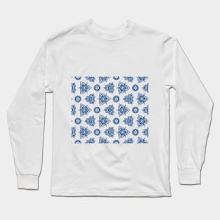 Blue Snowflakes Long Sleeve T-Shirt